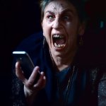 Screaming at cell phone