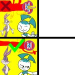 Bugs Bunny & Jenny Wakeman XJ9 Blank Meme
