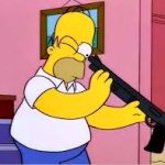 Homer looking in barrel