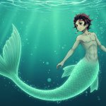 tanjiro mermaid