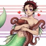 tanjiro as a merman