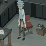 sad rick rick and morty sitting
