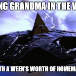 Ha'tak | VISITING GRANDMA IN THE VILLAGE; LEAVING WITH A WEEK'S WORTH OF HOMEMADE PICKLES | image tagged in ha'tak,slavic lives matter,slavic stargate | made w/ Imgflip meme maker
