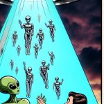 Take Me to Your Leader” Image: Aliens landing on Earth: “Take us