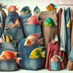 FISH HANGING OUT OF POCKETS