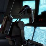 B1 droid at computer