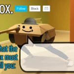 Box. Announcement Template V2 meme