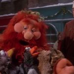 Scrooge angry at Muppets