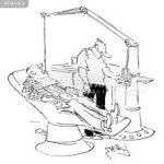 Cartoon Guy In A Dentist Chair