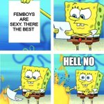 SpongeBob Burning Paper