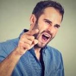 Angry Man in blue