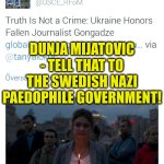 Dunja Mijatovic - Sweden Nazi Government