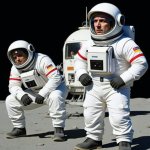 Bending Astronaut, Upright Astronaut