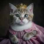 cat in a dress