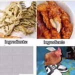 real vs vegan ingredients