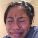 Frustrated crying girl