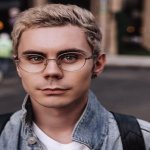 Smart man with glasses