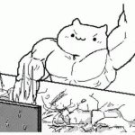 buff bongo cat slam GIF Template
