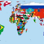 Map of the world with flags meme