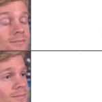 Blinking man