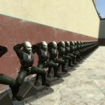 Civil Protection/Metro Cop's dancing/pelvic thrusting meme