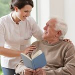 Old man with nurse
