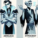 The EVIL names ARROGANCE and HYPOCRISY
