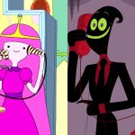 Princess Bubblegum call her husband Nergal on the phone