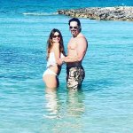 Sofia Vergara Beach Bikini with Man