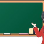 Anime Girl School Chalkboard 2