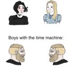 Men with time machine blank