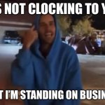 Bieber standing on business