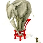 Scared elephant meme