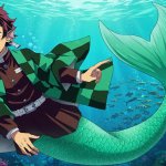 tanjiro merman