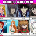 darrell's waifu meme | DARRELL'S WAIFU MEME | image tagged in darrell's waifu meme,waifu memes,redheads,anime,persona 5,darrell | made w/ Imgflip meme maker