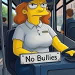 Simpsons Bus Driver as Redhead woman