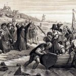 Pilgrims leaving Netherlands