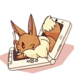 eevee gaming on a ds meme