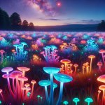 a field of psyshadelic mushrooms