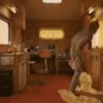 Old Man wrecking his room. GIF Template