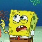 Spongebob raising finger