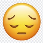 Non-Transparent sad face template