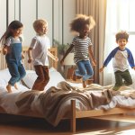 kids love to jump, play on ANOTHERS king size bed