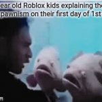 or smth idk I don't play Roblox | 6 year old Roblox kids explaining the cult of spawnism on their first day of 1st grade | image tagged in gifs,roblox,forsaken | made w/ Imgflip video-to-gif maker