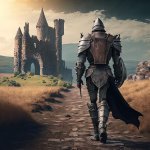 Epic knight in shining armor