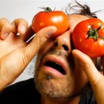 Tomatoes on my eyes