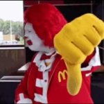 Ronald Mcdonald Thumbs down
