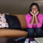 Black Woman on Couch