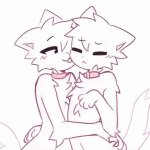 furry kissing GIF Template