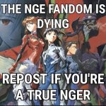 The NGE fandom is dying, repost if you're a true NGER